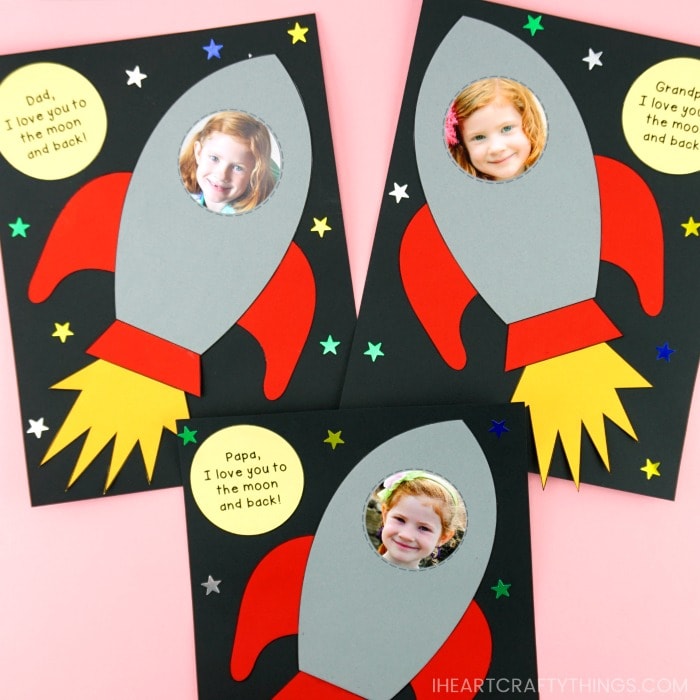 Easy Rocket Ship Father S Day Craft Idea Simple Craft For Preschoolers I Heart Crafty Things