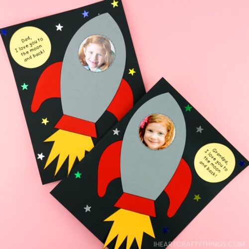 Easy Rocket Ship Father's Day Craft Idea Simple Craft For Preschoolers