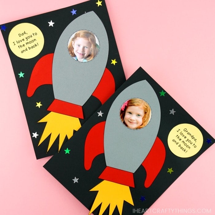 Easy Rocket Ship Father S Day Craft Idea Simple Craft For Preschoolers I Heart Crafty Things