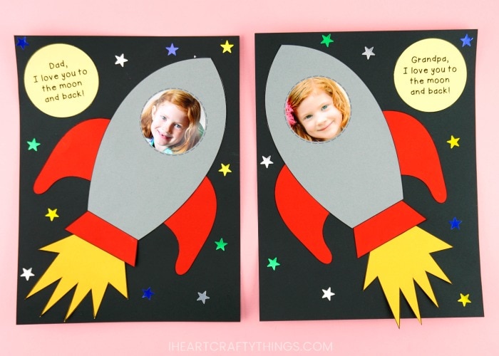 Easy Rocket Ship Father S Day Craft Idea Simple Craft For Preschoolers I Heart Crafty Things