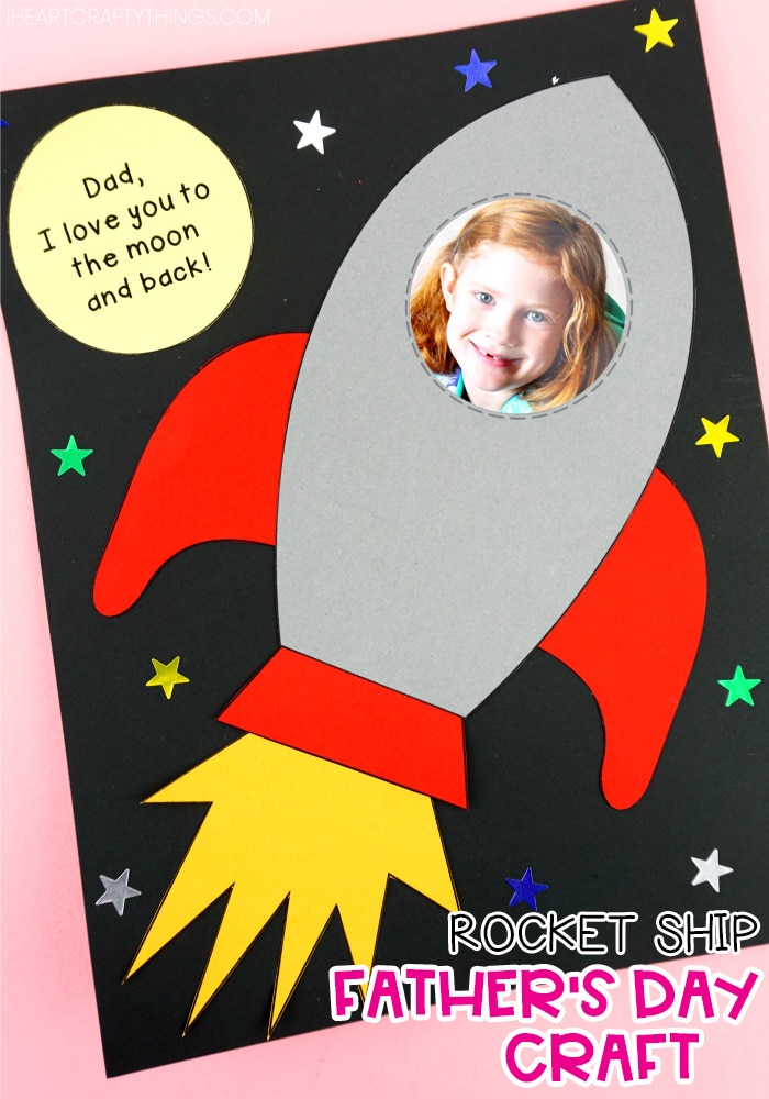 Easy Rocket Ship Father S Day Craft Idea Simple Craft For Preschoolers I Heart Crafty Things