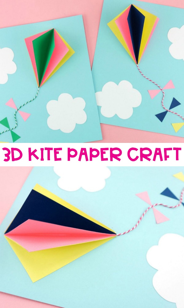 3d kite paper craft PIN