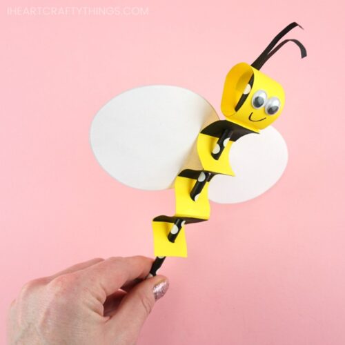 Bee Puppet With Printable Template -Fun And Easy Summer Craft For Kids ...