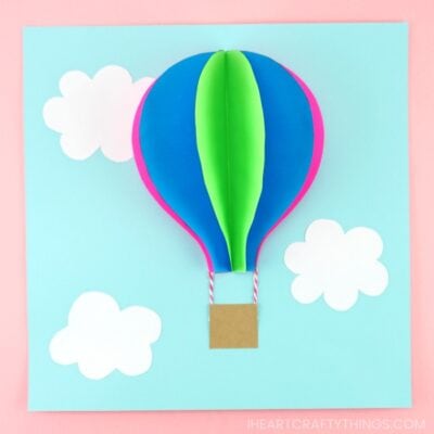 Paper Hot Air Balloon - Easy, Colorful Summer Kids Craft! - I Heart ...