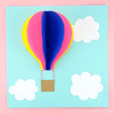 Paper Hot Air Balloon -Easy, Colorful Summer Kids Craft! - I Heart ...