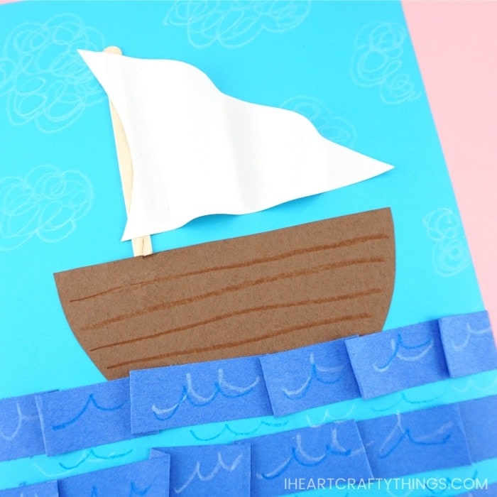 Grab our free printable template and make this easy paper boat craft for kids. Fun paper sailboat craft for preschoolers and kids of all ages.