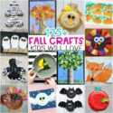 Fall crafts for Kids -Fun and easy arts and crafts projects. Pumpkin crafts, fall art projects, Halloween crafts, fall leaf crafts for kids of all ages.