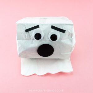 Simple Paper Bag Ghost Craft - I Heart Crafty Things