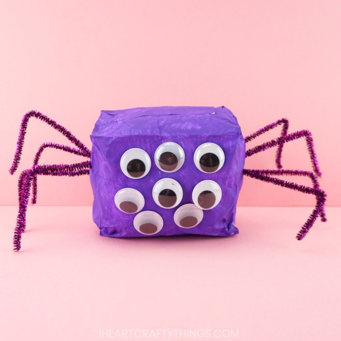 paper bag spider craft 1