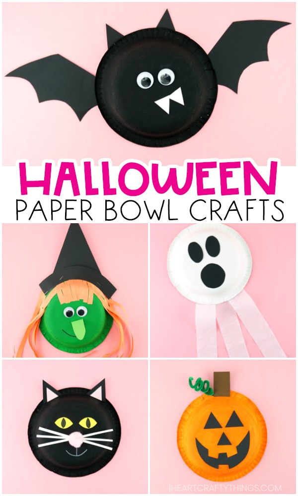 paper bowl halloween craft ideas PIN