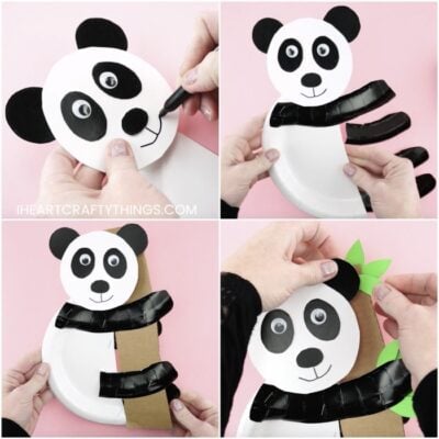 Paper Plate Panda Bear Craft - I Heart Crafty Things