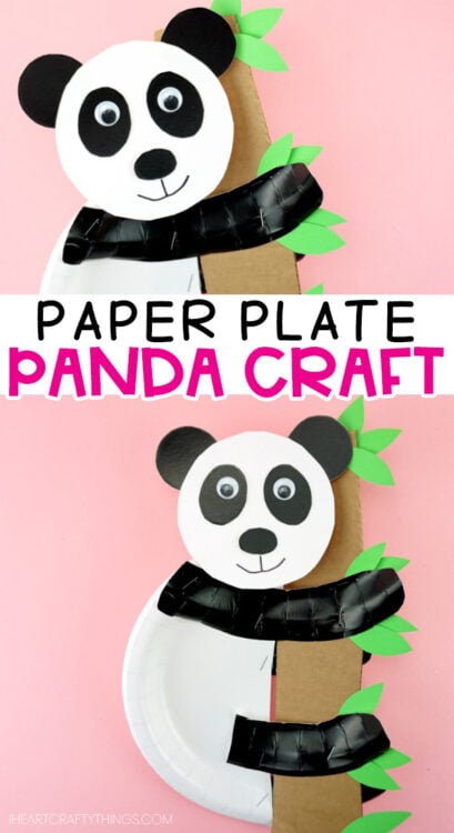 Paper Plate Panda Bear Craft - I Heart Crafty Things