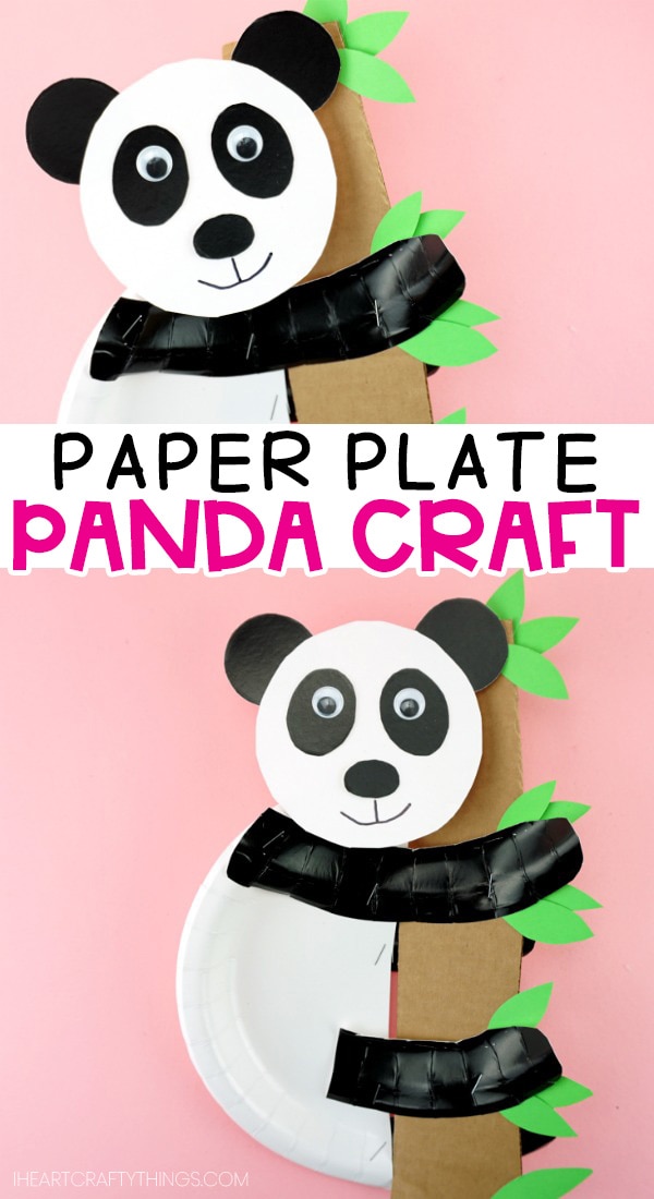 paper plate panda bear craft PIN 1