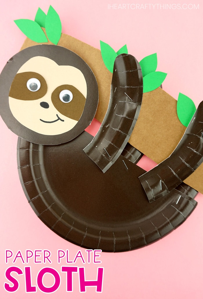 paper plate sloth craft PIN 2