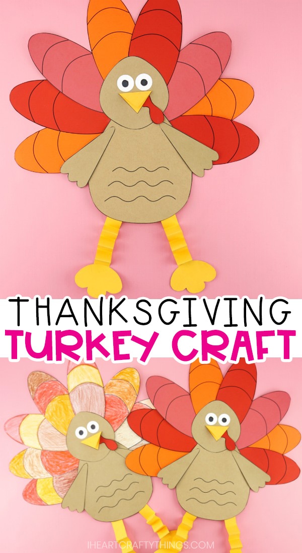 turkey paper craft pin 1