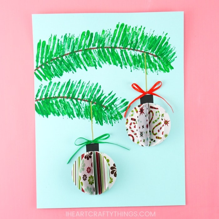 3d paper ornaments craft project 3