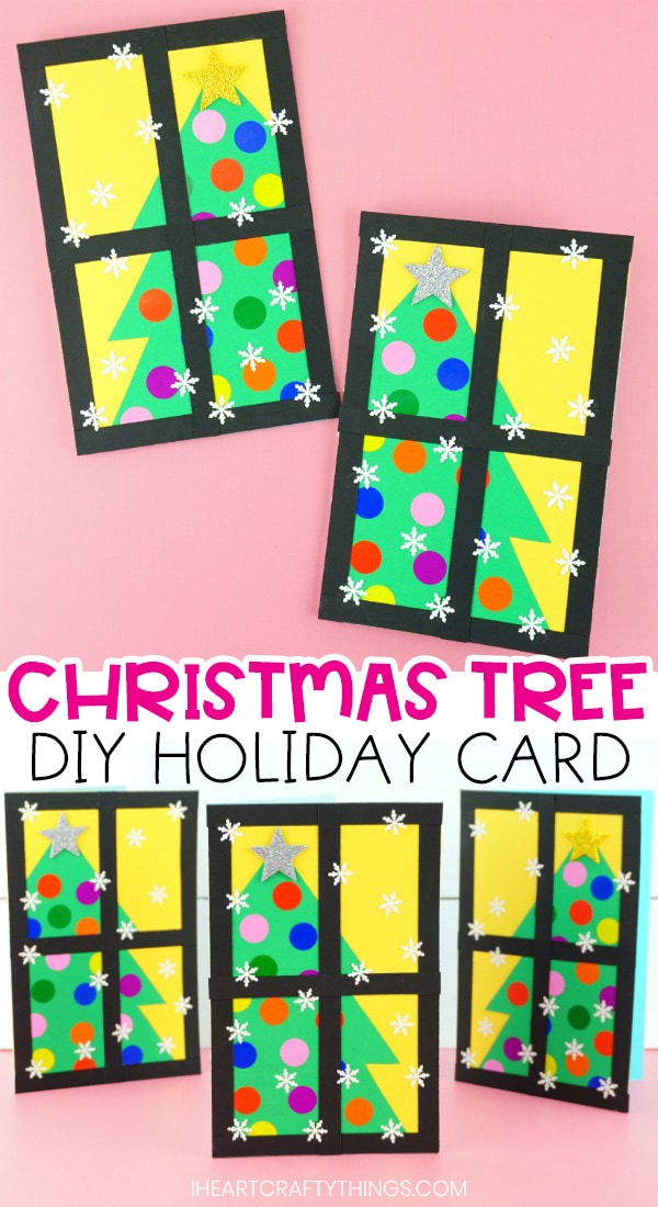 christmas tree card pin 1