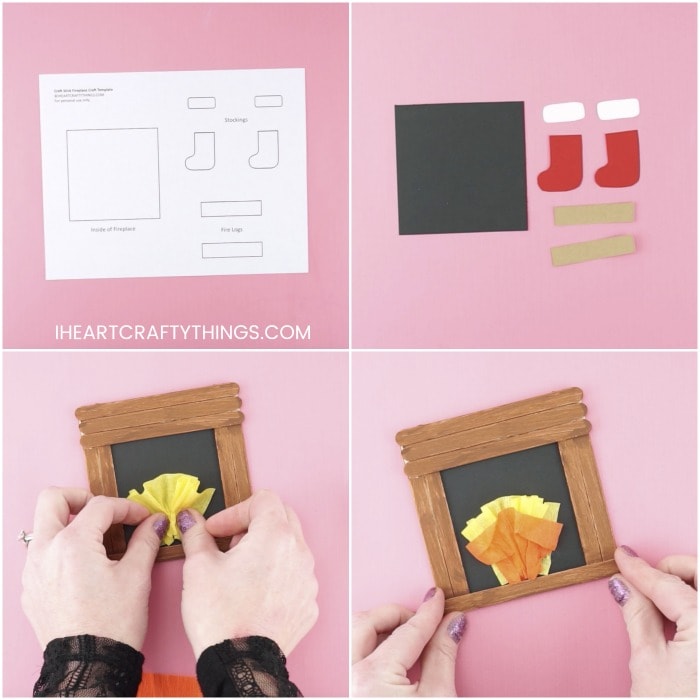 diy paper fireplace