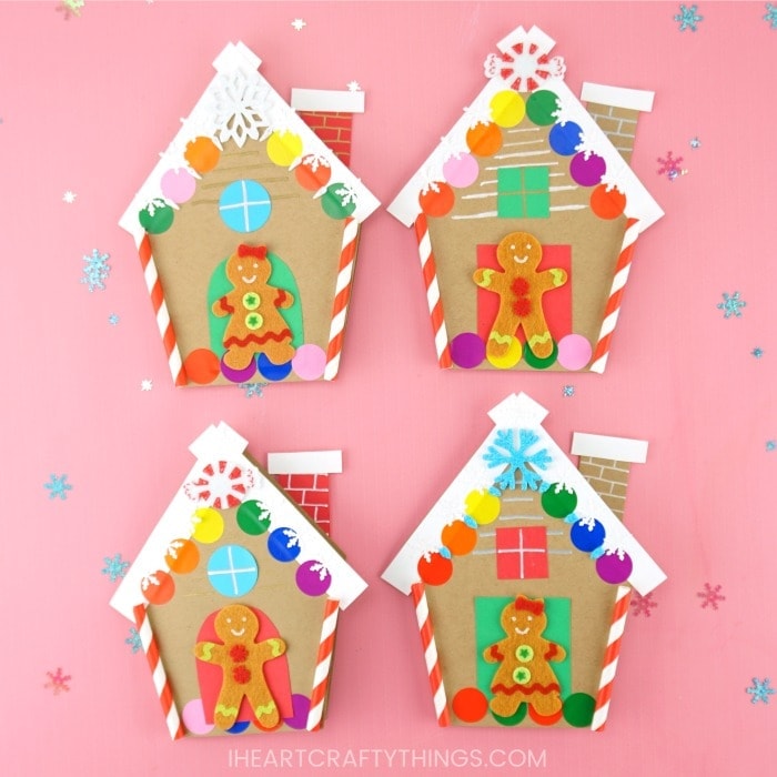 How To Make A Gingerbread House Card For Christmas Free