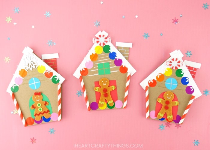 Download How To Make A Gingerbread House Card For Christmas Free Template PSD Mockup Templates