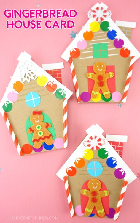 Gingerbread House Card - I Heart Crafty Things