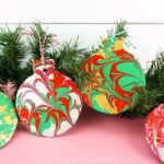 Marble Christmas Ornaments