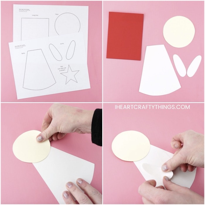 How to make paper angels + paper angel template - Messy Little Monster