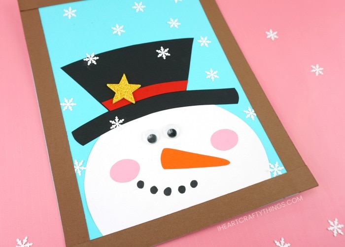 construction paper snowman hat