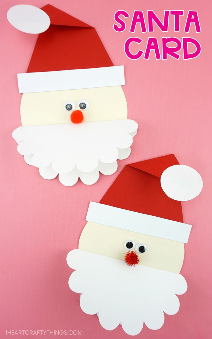 Download Cute Santa Card Free Template To Make This Homemade Christmas Card 3D SVG Files Ideas | SVG, Paper Crafts, SVG File