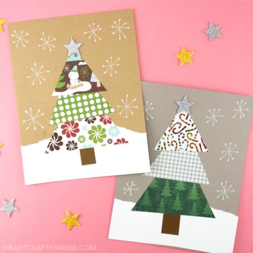 Paper Scrap Christmas Tree Craft  I Heart Crafty Things