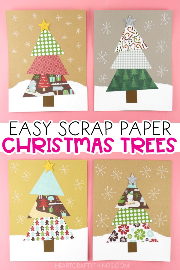 Christmas Craft: Scrap Paper Tree - Our Potluck Family