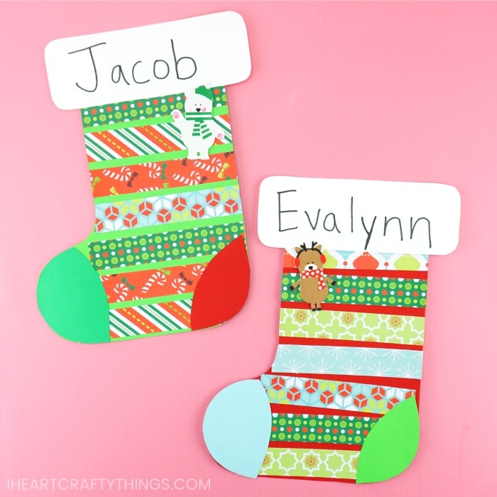 Paper Christmas Stocking, Kids' Crafts, Fun Craft Ideas