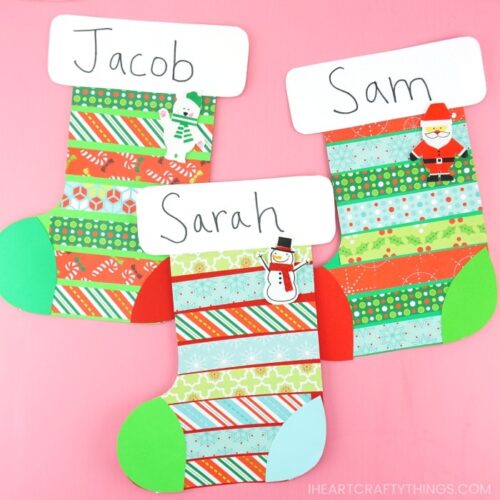 Christmas Stocking Craft - I Heart Crafty Things