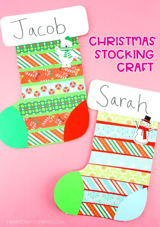 Christmas Stocking Craft - I Heart Crafty Things