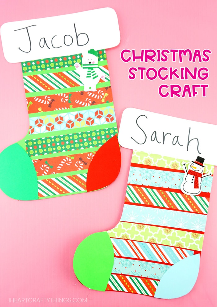 christmas stocking craft pin 1