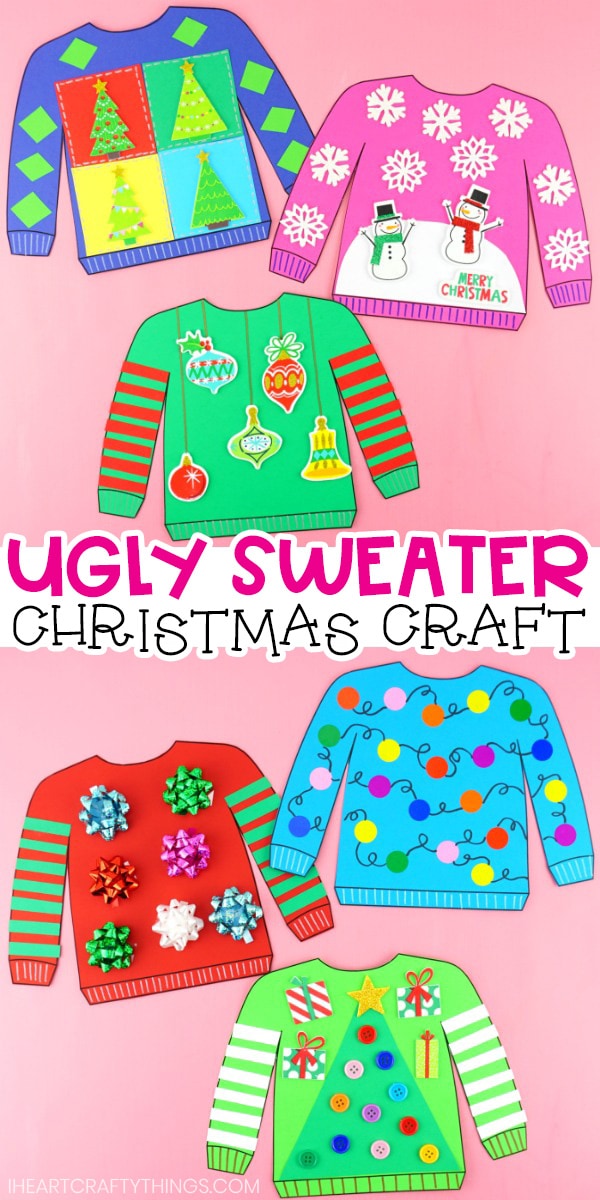 Ugly Christmas Sweater Craft - I Heart Crafty Things