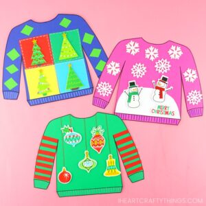 Ugly Christmas Sweater Craft - I Heart Crafty Things