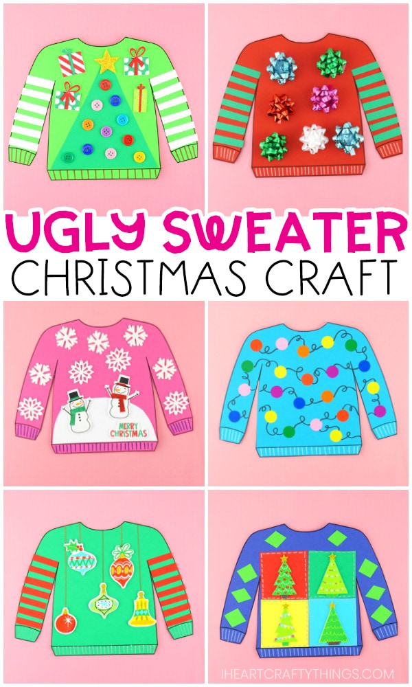 Ugly Christmas Sweater Craft - I Heart Crafty Things