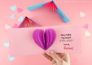 How To Make A 3D Heart Card - I Heart Crafty Things