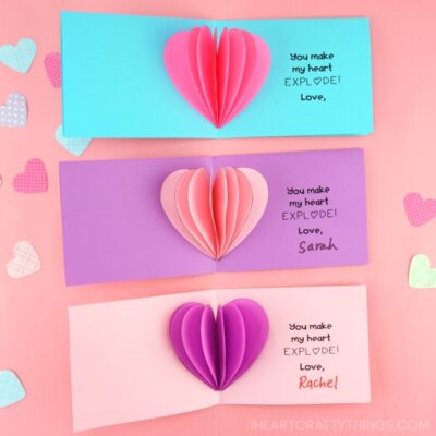 How To Make A 3D Heart Card - I Heart Crafty Things