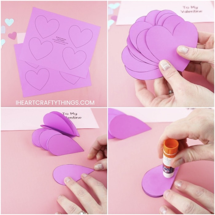 3D Tissue Paper Heart Card - The Joy of Sharing