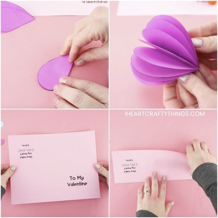 pop up heart card template