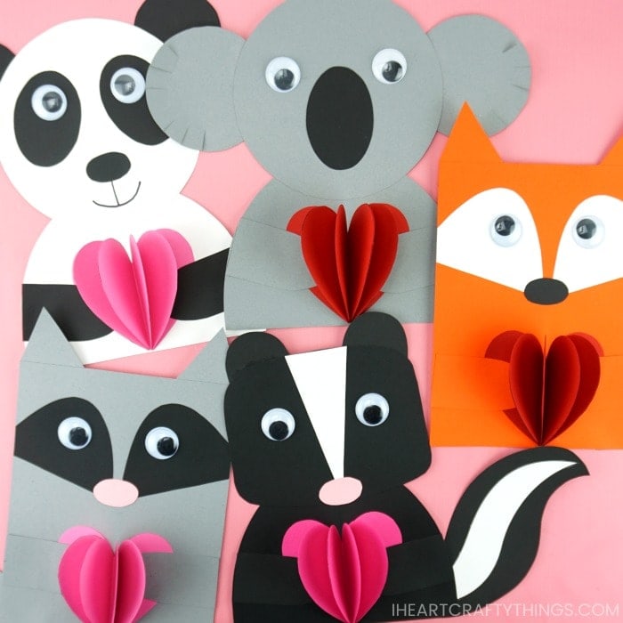 Animal Valentines Crafts - I Heart Crafty Things
