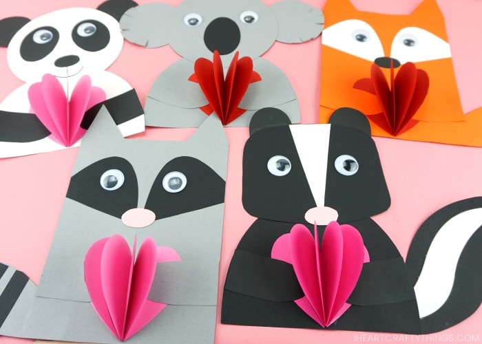 Animal Valentines Crafts - I Heart Crafty Things