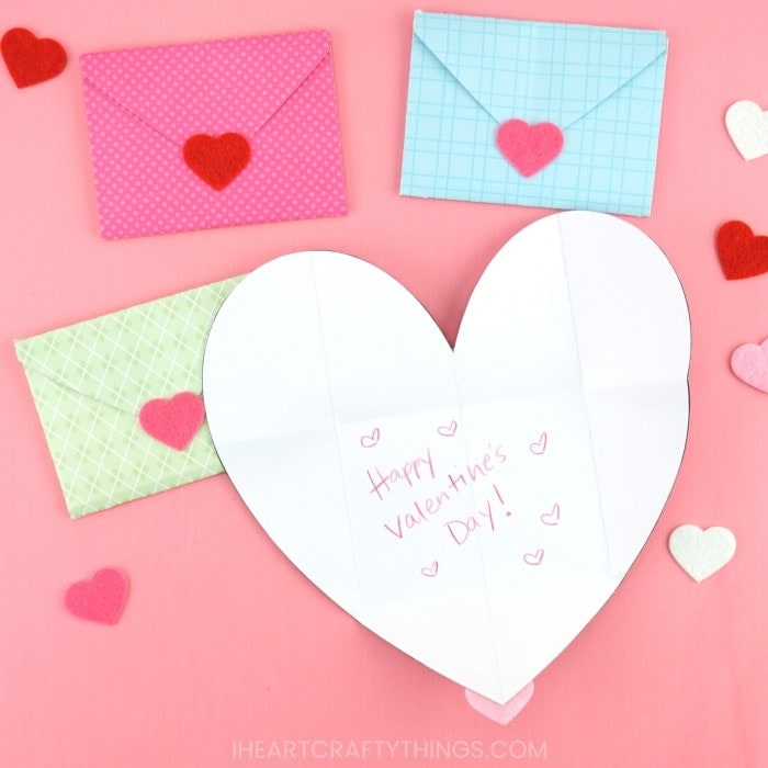 Envelope Filled with Hearts, Unfinished Valentine Craft Shape