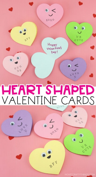 Heart-Shaped Valentine's Day Card - I Heart Crafty Things