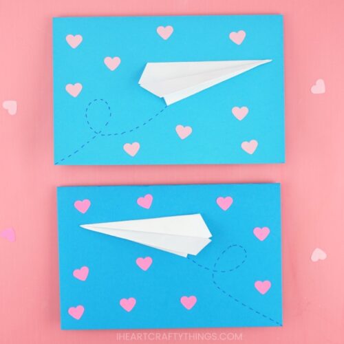 Paper Airplane Valentine Cards - I Heart Crafty Things