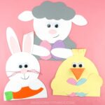 bunny, lamb and chick easter animal crafts