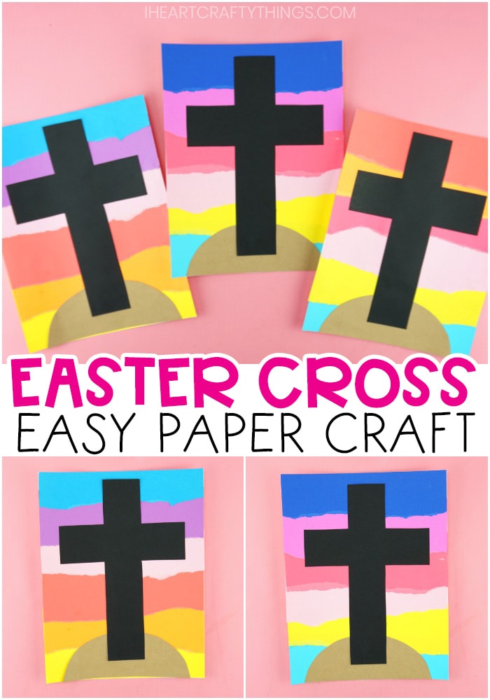 Easter Crosses Wood Project for Kids Complete Yarn Craft -  in