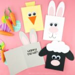 bunny, chick and lamb easter cards for kids to make